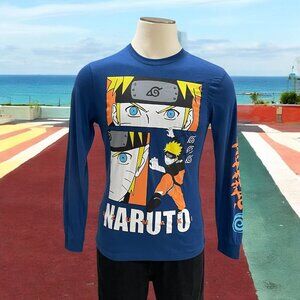 Naruto Shippuden Mens Long Sleeve Graphic T Small Anime Fandom Street Geek Manga